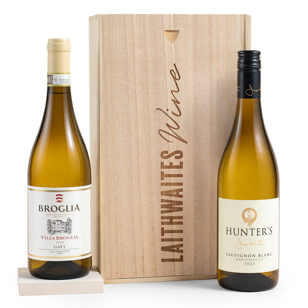 Luxury White Wine Duo in Wooden Gift Box - Free Delivery* Luxury White Wine Duo in Wooden Gift Box - Free Delivery*