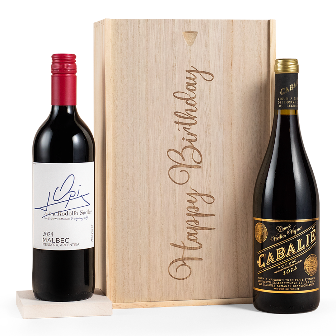 Happy Birthday Red Wine Gift Duo