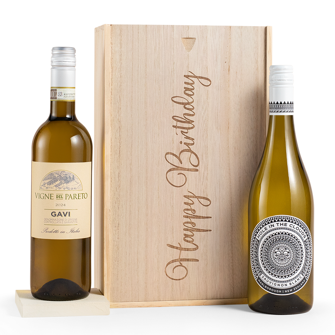 Happy Birthday White Wine Gift Duo Happy Birthday White Wine Gift Duo