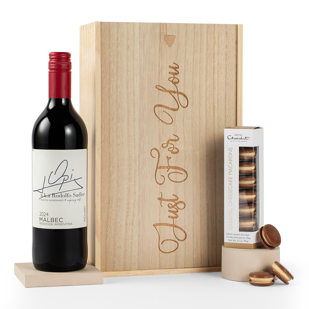 Hotel Chocolat Macarons & Malbec Gift Set - Free Delivery*